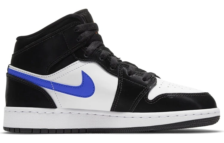 Nike (GS) Air Jordan 1 Mid 'Black Racer Blue' 554725-084 2 Nike (GS) Air Jordan 1 Mid 'Black Racer Blue' 554725-084 - Image 2