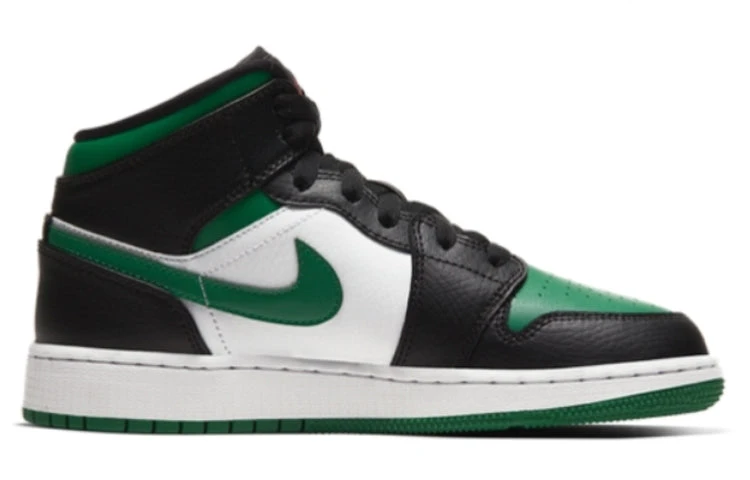 Nike (GS) Air Jordan 1 Mid 'Black Pine Green' 554725-067 2 Nike (GS) Air Jordan 1 Mid 'Black Pine Green' 554725-067 - Image 2