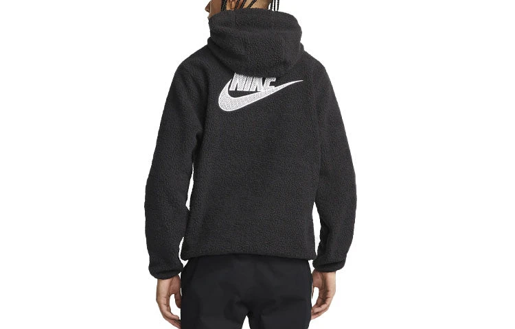 Men's Nike Sportswear Sport Essentials+ Casual Sports Breathable Fleece Pullover Black DD5014-010 2 Men's Nike Sportswear Sport Essentials+ Casual Sports Breathable Fleece Pullover Black DD5014-010 - Image 2
