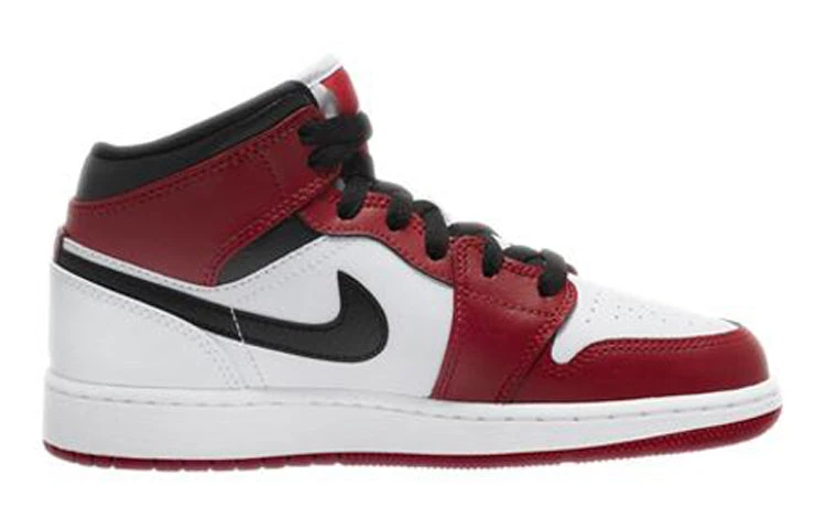 Nike (GS) Air Jordan 1 Mid 'Chicago' 554725-173 2 Nike (GS) Air Jordan 1 Mid 'Chicago' 554725-173 - Image 2