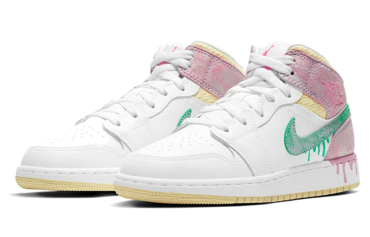 Nike (GS) Air Jordan 1 Mid SE 'Ice Cream' DD1666-100 3 Nike (GS) Air Jordan 1 Mid SE 'Ice Cream' DD1666-100 - Image 3