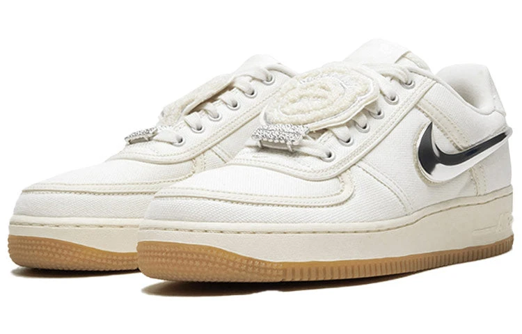 Nike Travis Scott X Nike Air Force 1 'Sail' AQ4211-101 3 Nike Travis Scott X Nike Air Force 1 'Sail' AQ4211-101 - Image 3