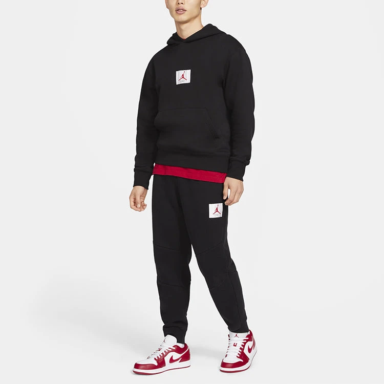 Nike Air Jordan Flight Logo Casual Sports Fleece Lined Pullover Black CZ8261-010 3 Nike Air Jordan Flight Logo Casual Sports Fleece Lined Pullover Black CZ8261-010 - Image 3