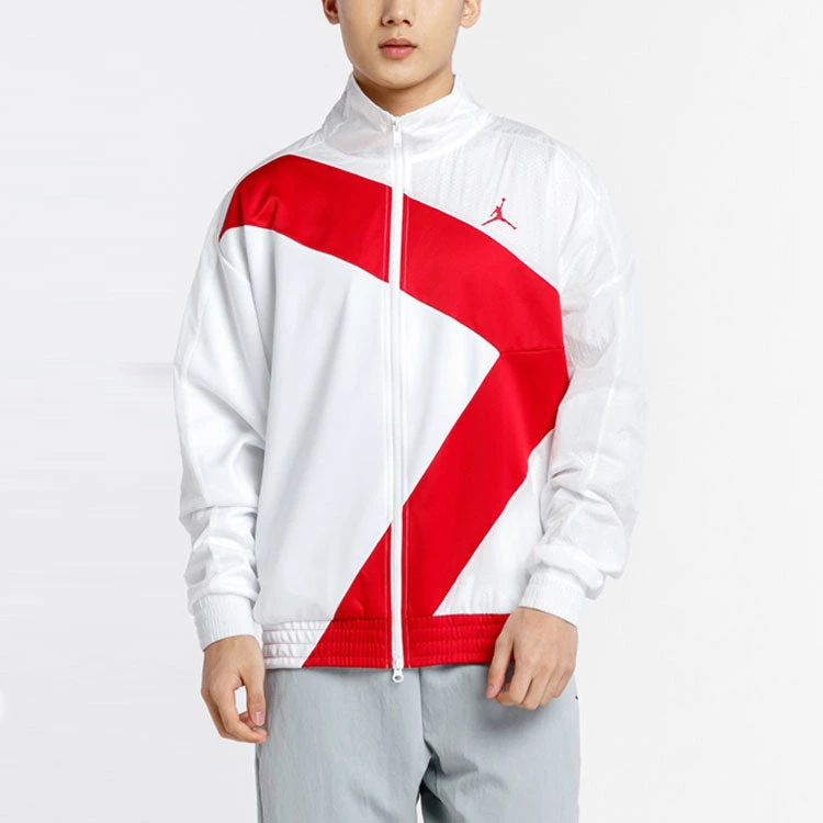 Nike Air Jordan Stand Collar Sports Windproof Jacket White CI7916-100 3 Nike Air Jordan Stand Collar Sports Windproof Jacket White CI7916-100 - Image 3