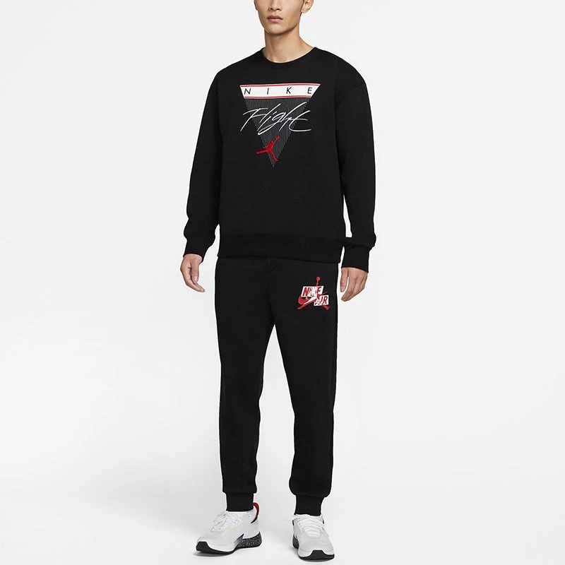 Nike Air Jordan Flight MENS Print Crew-neck Sports Black CZ8265-010 3 Nike Air Jordan Flight MENS Print Crew-neck Sports Black CZ8265-010 - Image 3