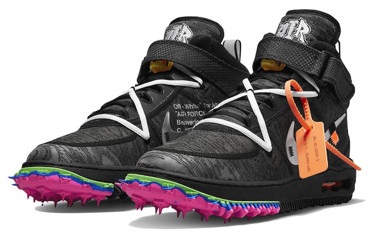 Nike Off-White X Air Force 1 Mid 'Black' DO6290-001 3 Nike Off-White X Air Force 1 Mid 'Black' DO6290-001 - Image 3