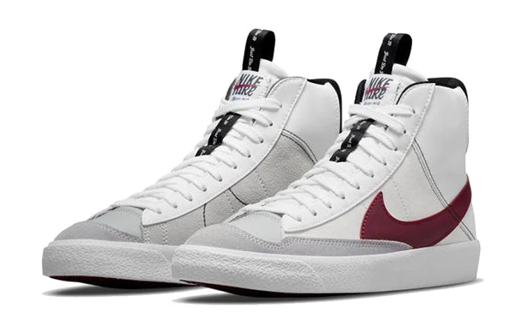 (GS) Nike Blazer Mid '77 SE 'White Rush Maroon' DH8640-101 3 (GS) Nike Blazer Mid '77 SE 'White Rush Maroon' DH8640-101 - Image 3