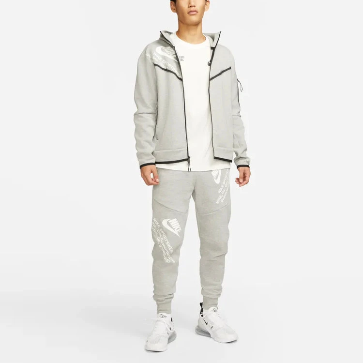 Men's Nike Printing Full-Length Zipper Cardigan Jacket Gray DM6475-063 3 Men's Nike Printing Full-Length Zipper Cardigan Jacket Gray DM6475-063 - Image 3