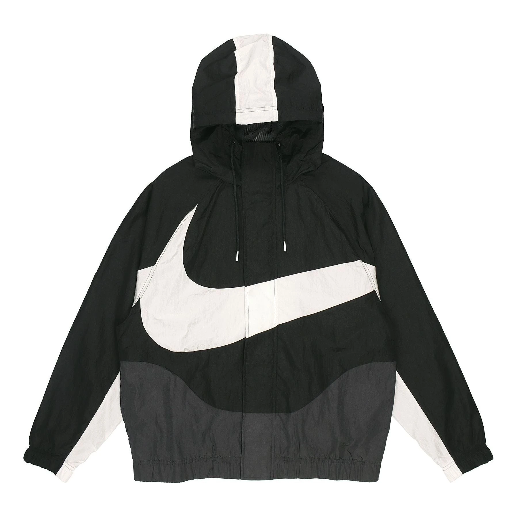 Men's Nike Sportswear Swoosh Hooded Woven Large Logo Jacket Autumn Black DD5968-010 1 Men's Nike Sportswear Swoosh Hooded Woven Large Logo Jacket Autumn Black DD5968-010