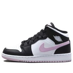 Nike (GS) Air Jordan 1 Mid 'White Light Arctic Pink' 555112-103