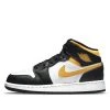 Nike (GS) Air Jordan 1 Mid 'Black University Gold' 554725-177