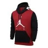 Nike Air Jordan Colorblock Printing Logo Hooded Fleece Lined Sports Red CK1349-687
