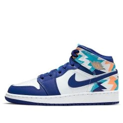 Nike (GS) Air Jordan 1 Mid 'Geometric Pint' 555112-105
