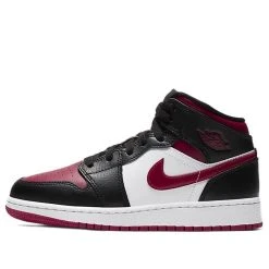 Nike (GS) Air Jordan 1 Mid 'Noble Red' 554725-066