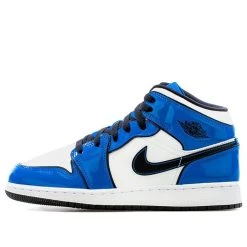 Nike (GS) Air Jordan 1 Mid SE 'Signal Blue' Signal Blue BQ6931-402
