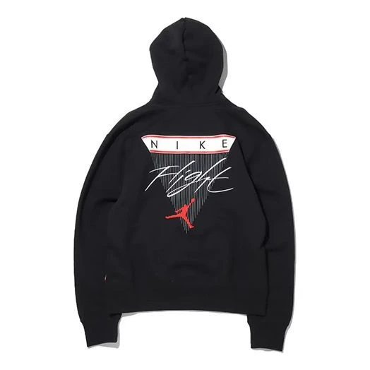 Nike Air Jordan Flight Logo Casual Sports Fleece Lined Pullover Black CZ8261-010 1 Nike Air Jordan Flight Logo Casual Sports Fleece Lined Pullover Black CZ8261-010